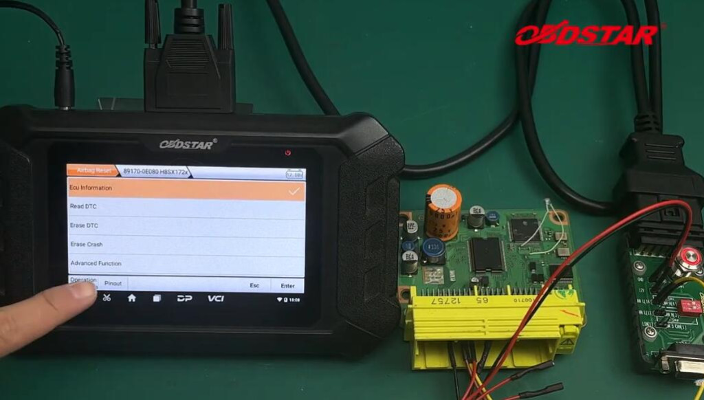 How-to-use-OBDSTAR-P50-Airbag-Reset-Tool-on-bench-11