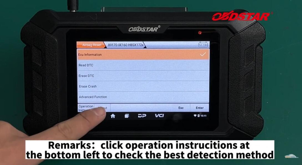 How-to-use-OBDSTAR-P50-Airbag-Reset-Tool-on-bench-5