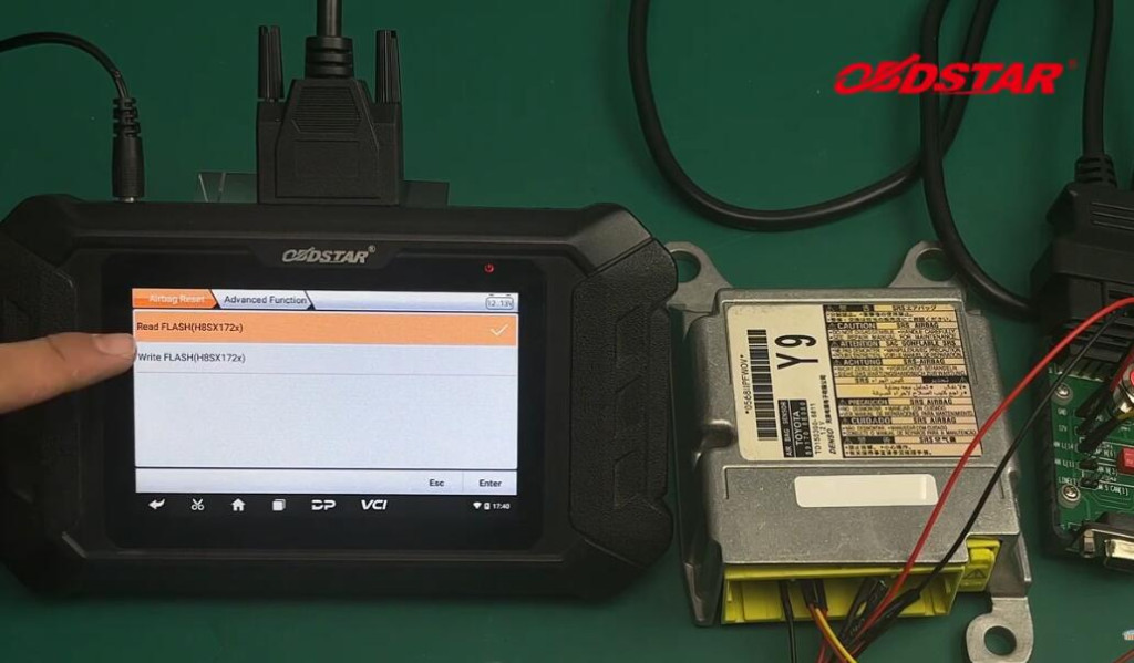 How-to-use-OBDSTAR-P50-Airbag-Reset-Tool-on-bench-9
